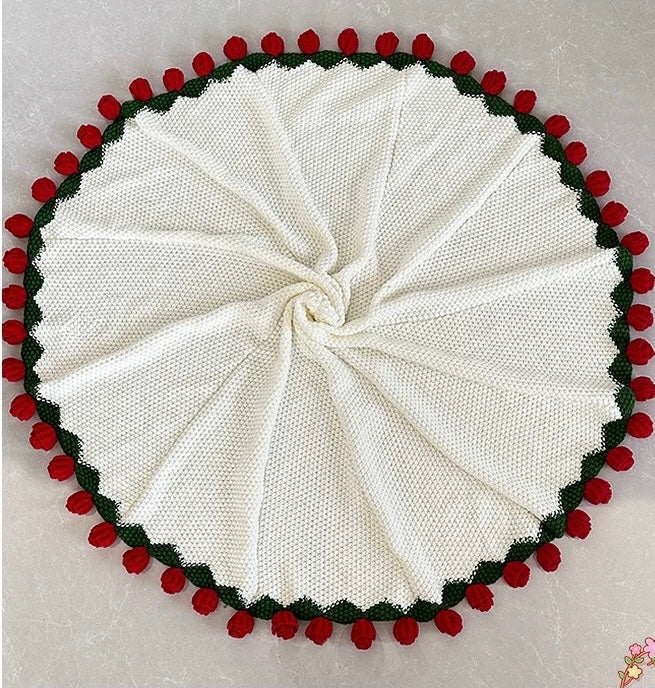 Crochet Rose&Sunflower bouquet blanket