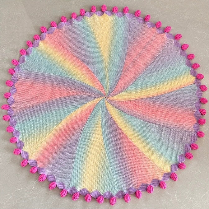 Crochet rose bouquet blanket（Ash purple）