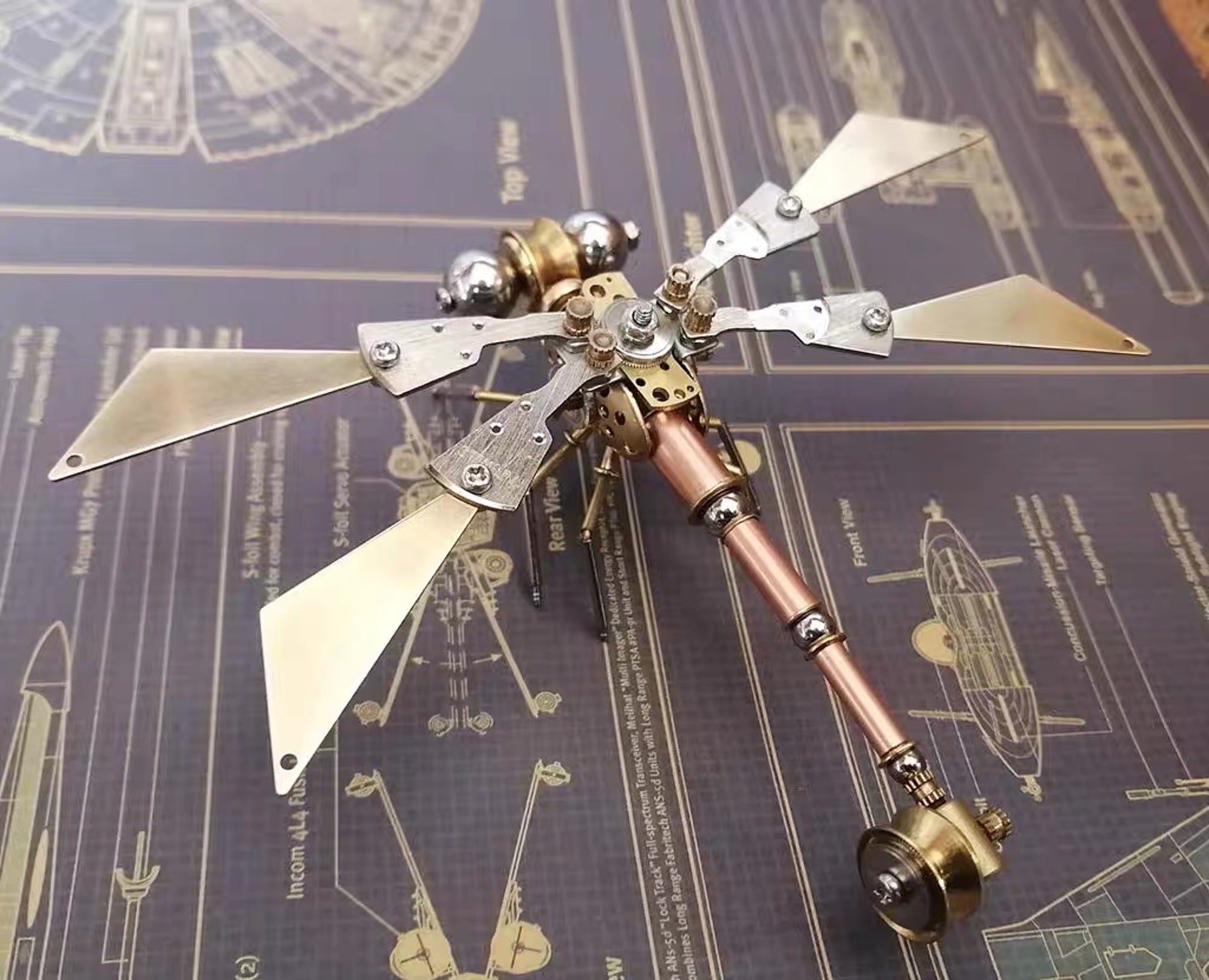 Steampunk Mechanical dragonfly A
