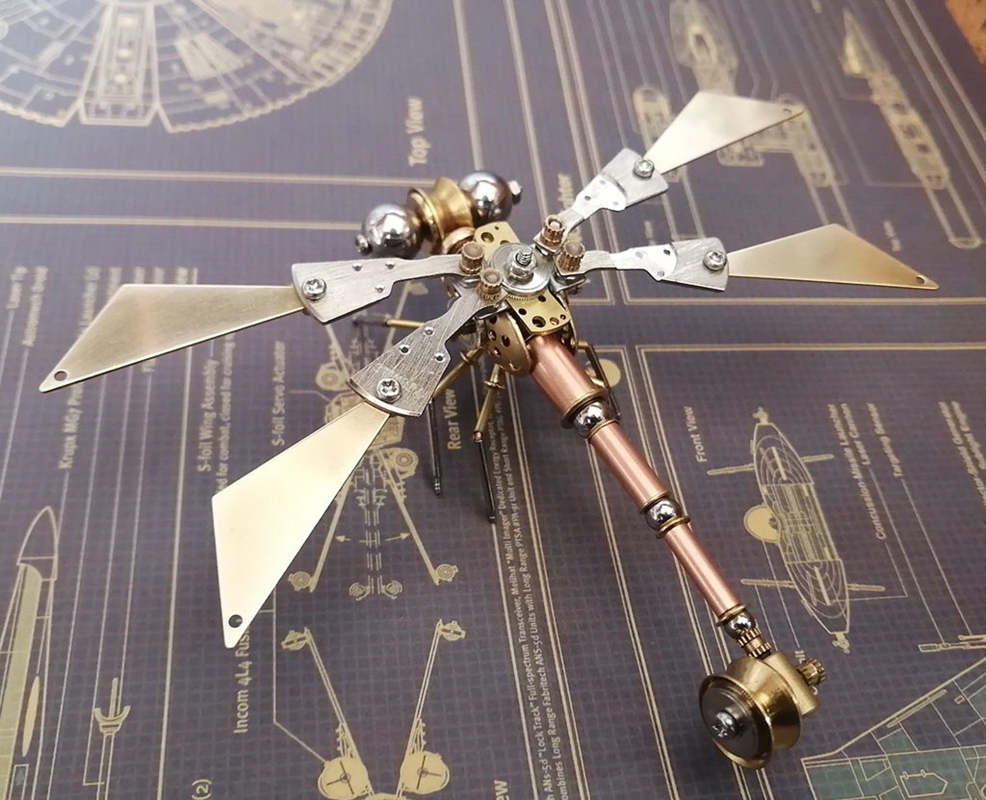 Steampunk Mechanical dragonfly A