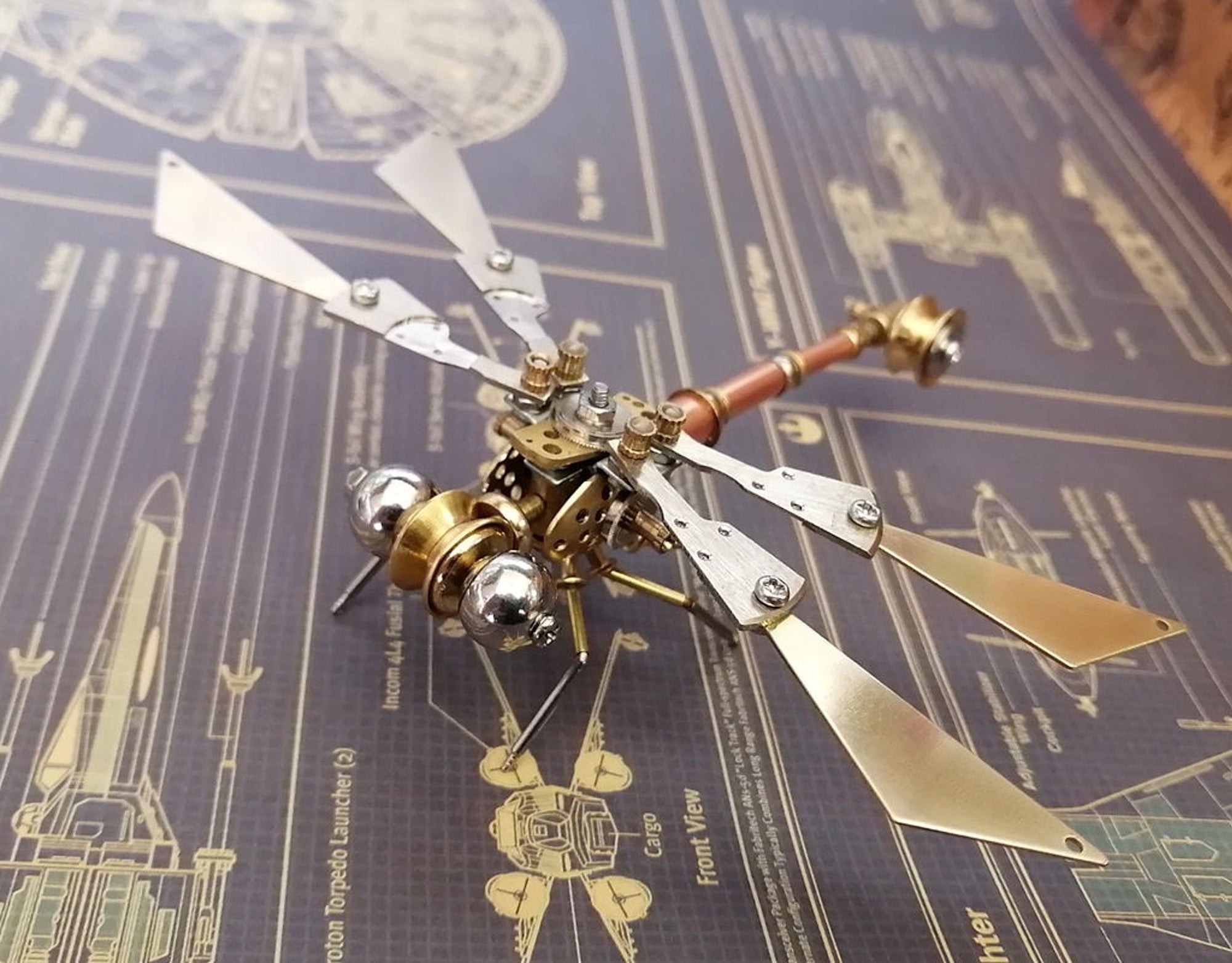 Steampunk Mechanical dragonfly A