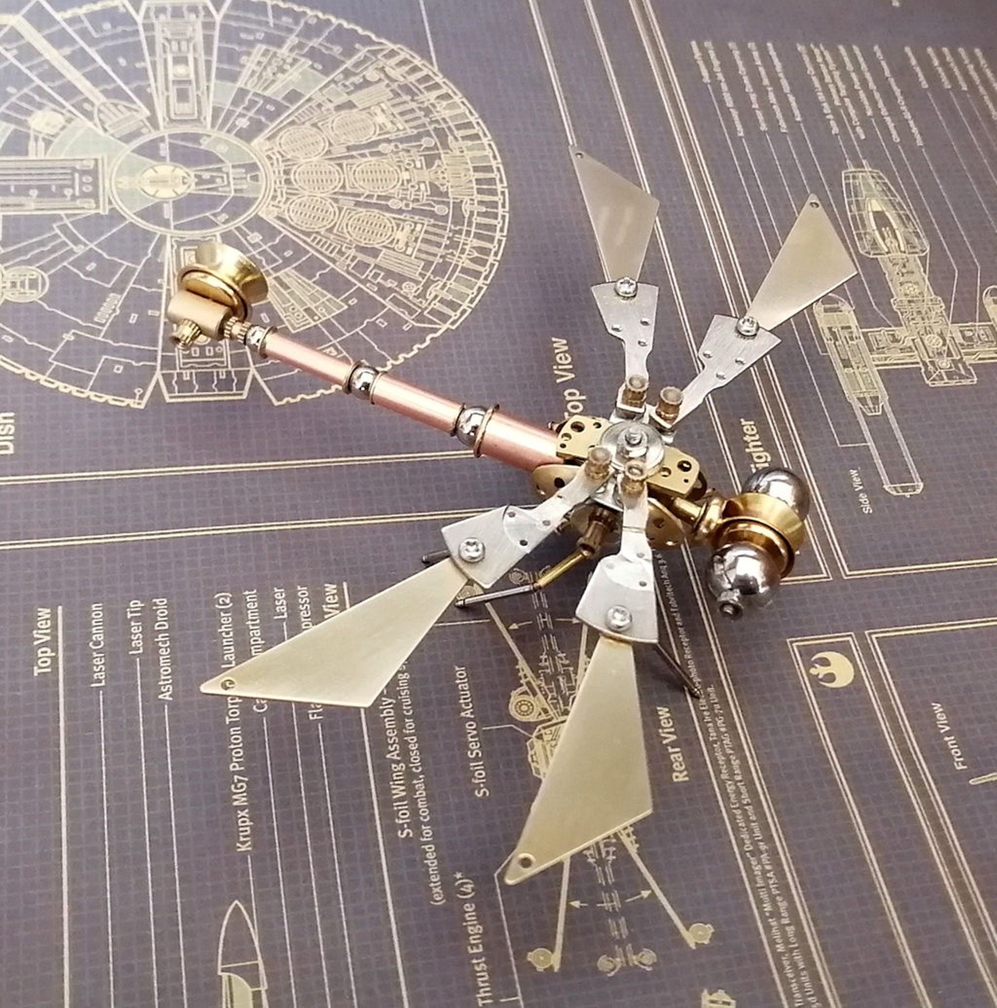 Steampunk Mechanical dragonfly A