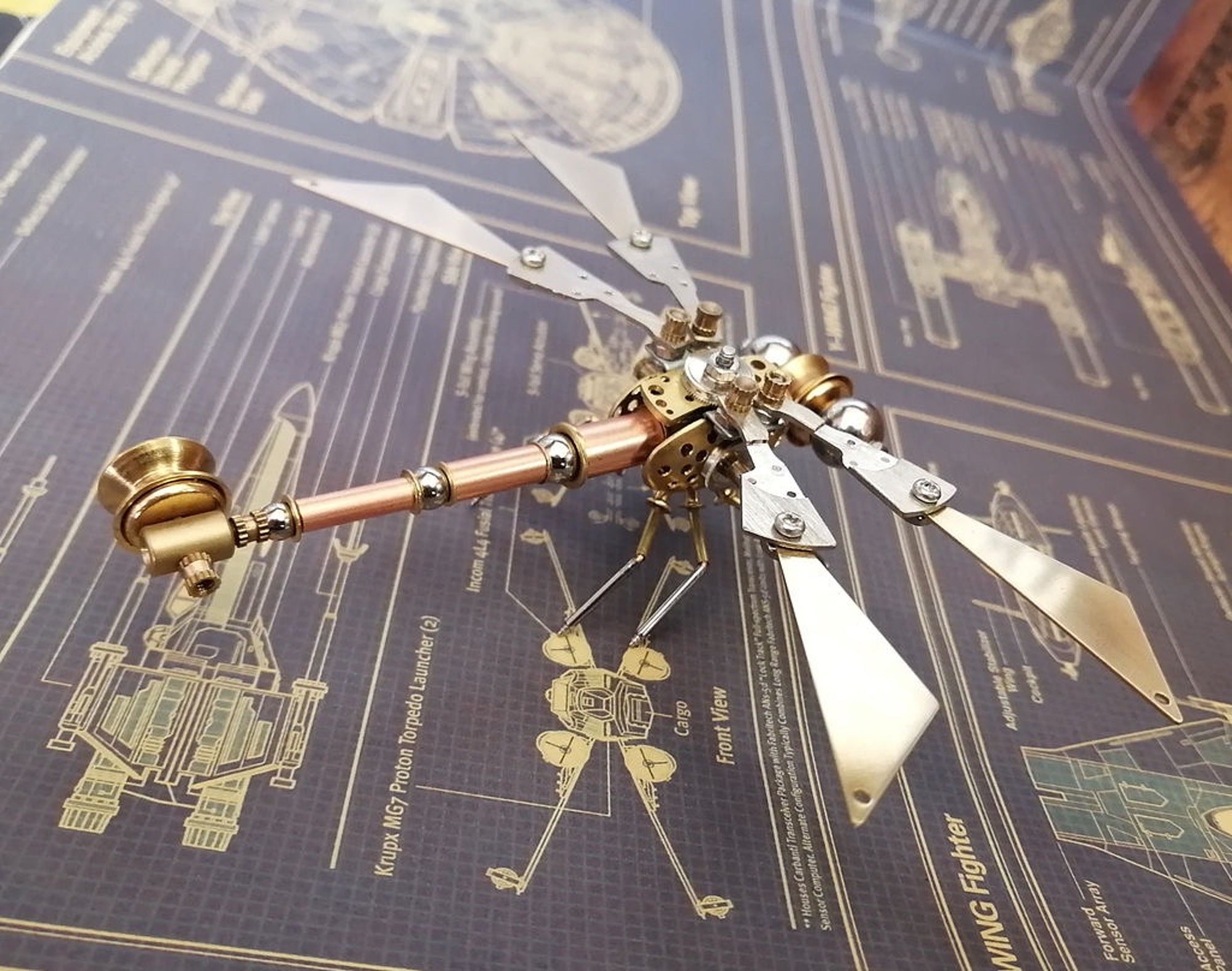 Steampunk Mechanical dragonfly A